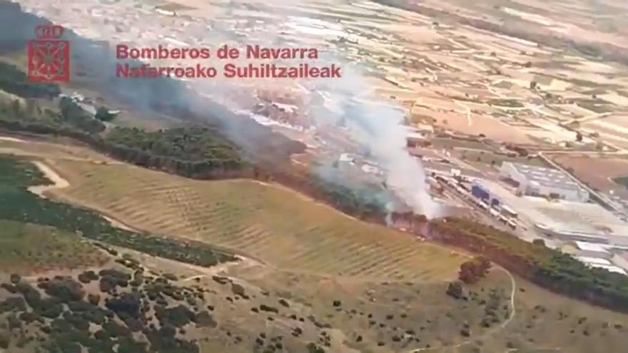 Nuevo incendio forestal en Navarra: arde un pinar en Azagra