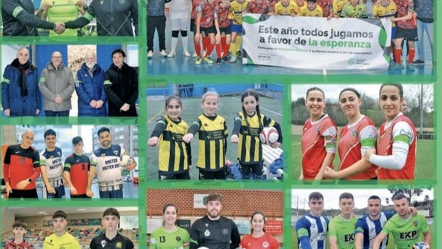 Brazaletes de esperanza contra el cáncer en el Fútbol de Bizkaia