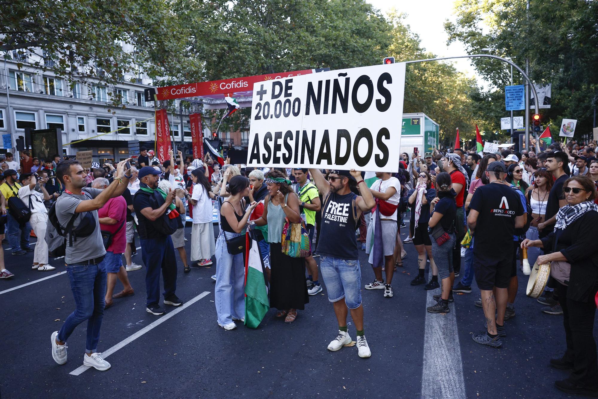 Cargas policiales en Madrid contra los manifestantes propalestina