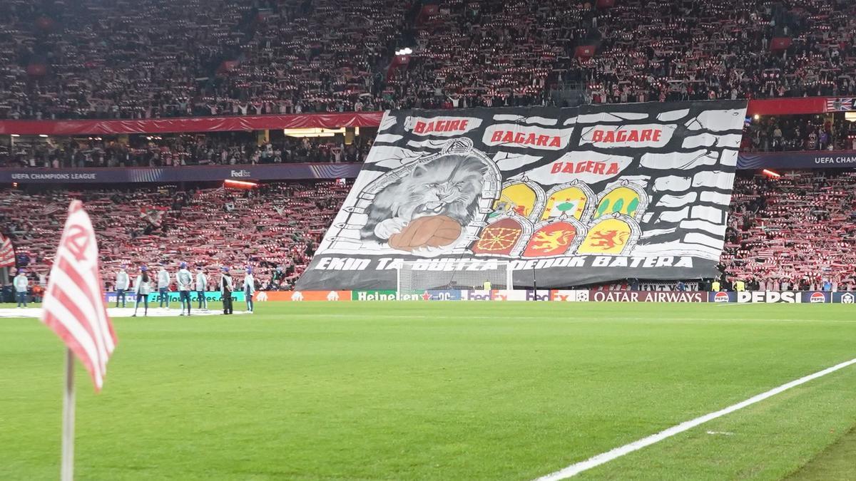 Espectacular tifo en San Mamés
