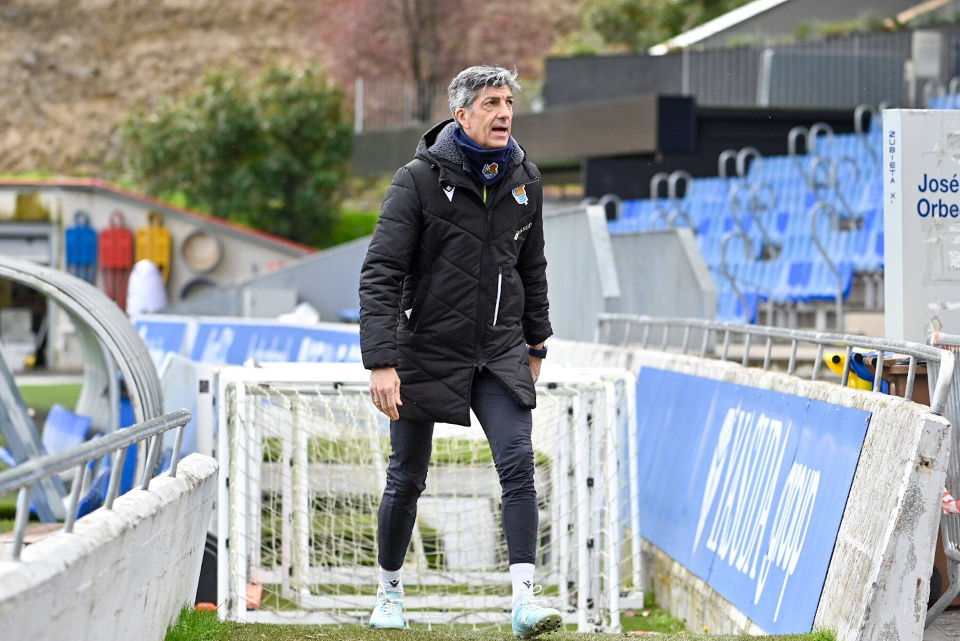 Entrenamiento antes de la semifinal en la Real y el Madrid