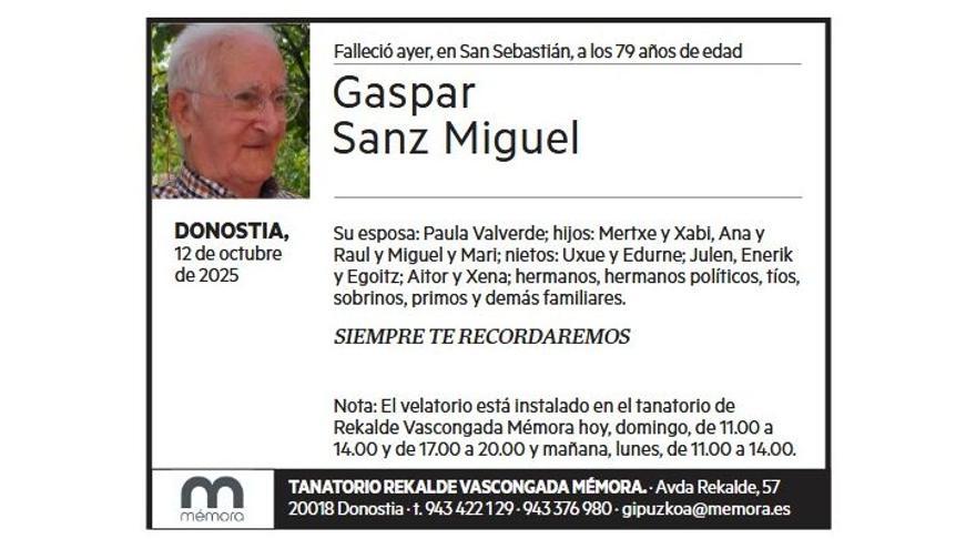 GASPAR SANZ MIGUEL