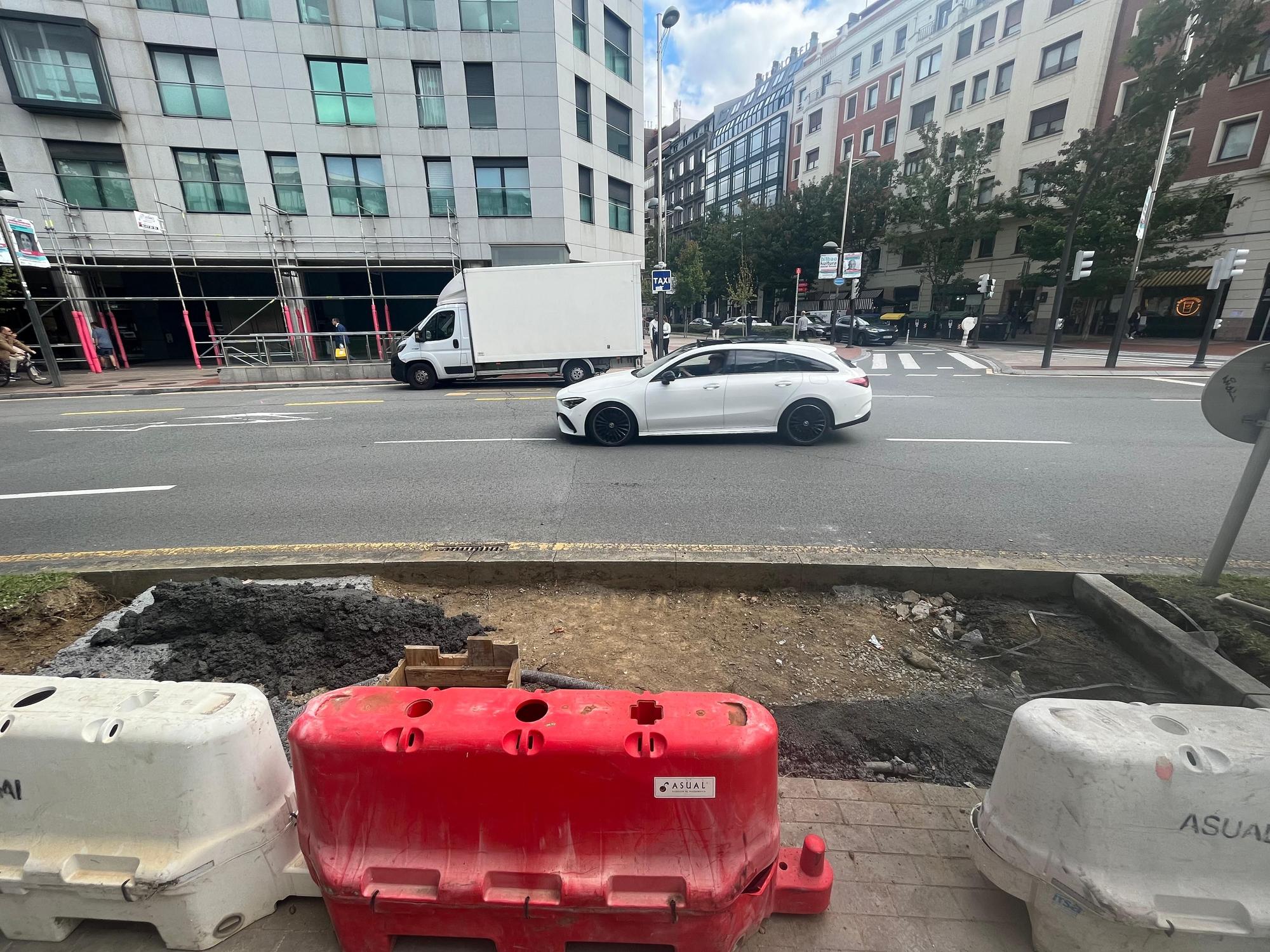 Obras en la Plaza Euskadi de Bilbao