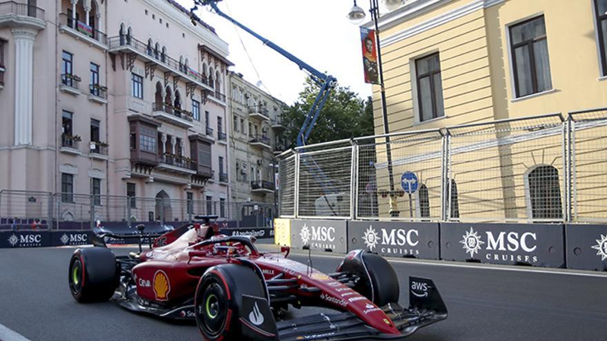 Charles Leclerc en el GP de Azerbaiyán.