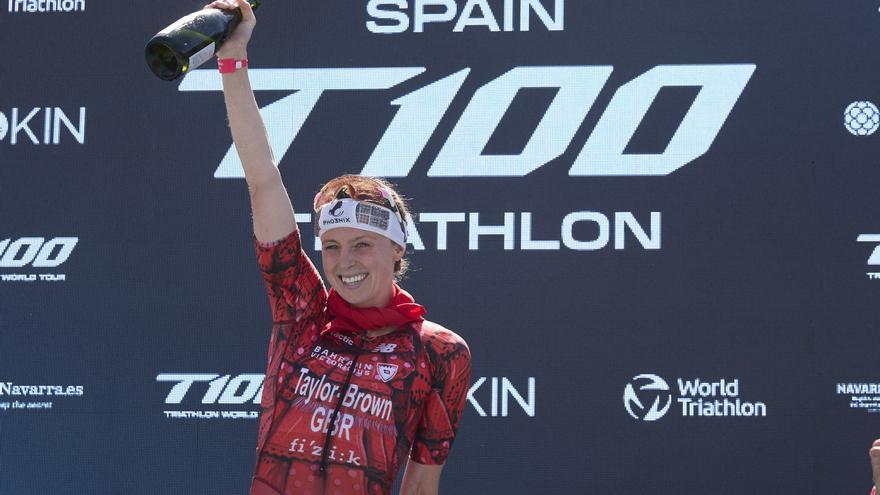 Georgia Taylor-Brown, ganadora del Spain T100 Triathlon Pamplona-Navarra