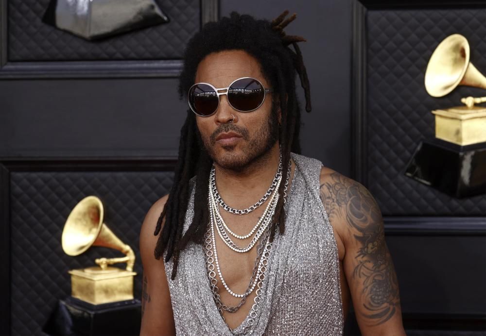 Lenny Kravitz a su llegada a la gala