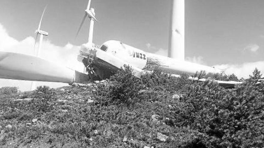 Cae la cabeza de un aerogenerador en Codés
