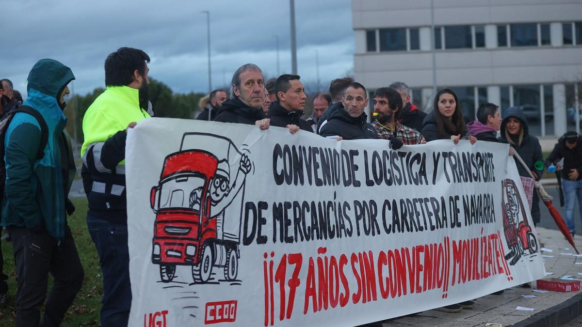 Protesta del lunes 24 en la Ciudad del Transporte.