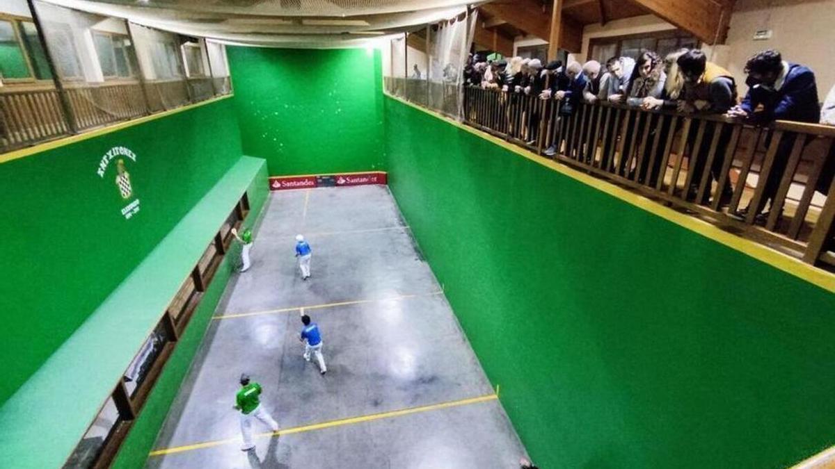 Imagen de archivo de un partido en el Trinquete Antxitonea