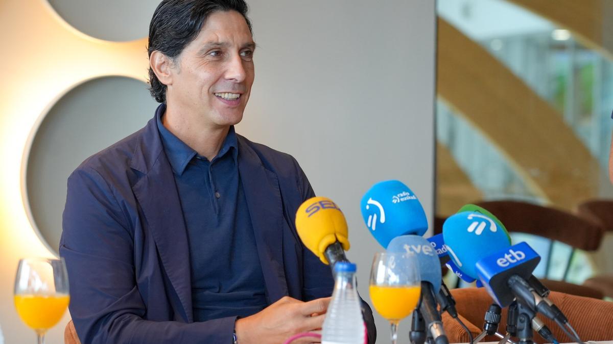 Sergio Fernández durante un desayuno informativo con medios de comunicación