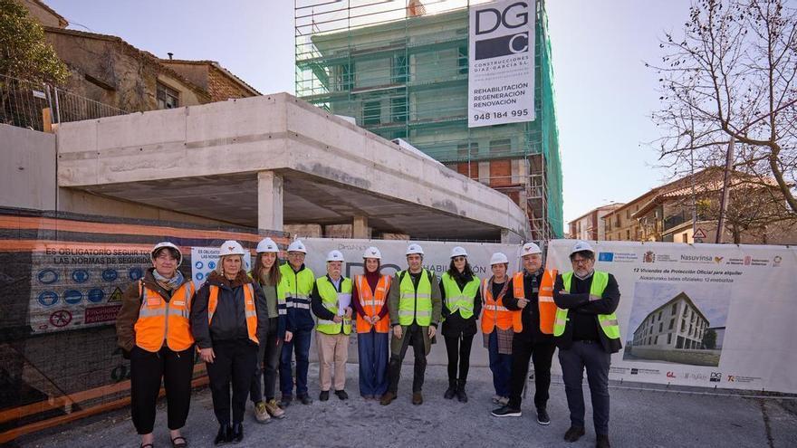 Las obras de doce viviendas públicas de alquiler en Lumbier finalizarán en junio