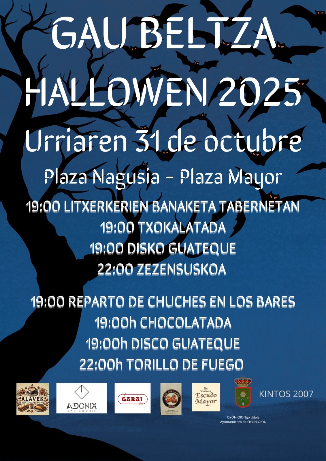 Cartel de Halloween en Oion