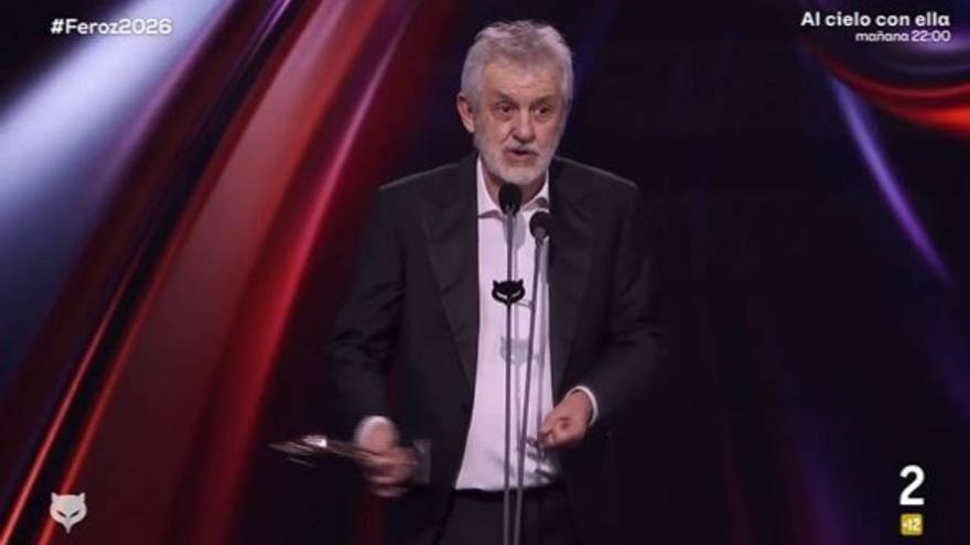 José Ramón Soroiz, protagonista de los Premios Feroz con su discurso en euskera