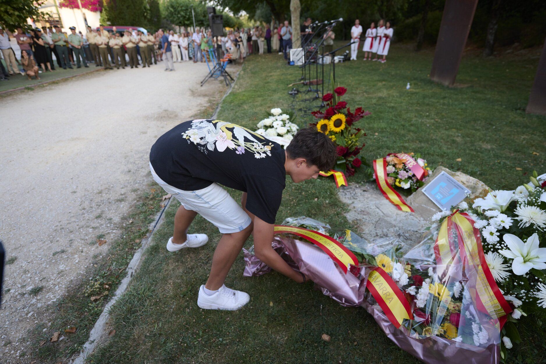 Fotos del homenaje a Casanova en Berriozar en el 25 aniversario de su asesinato por ETA