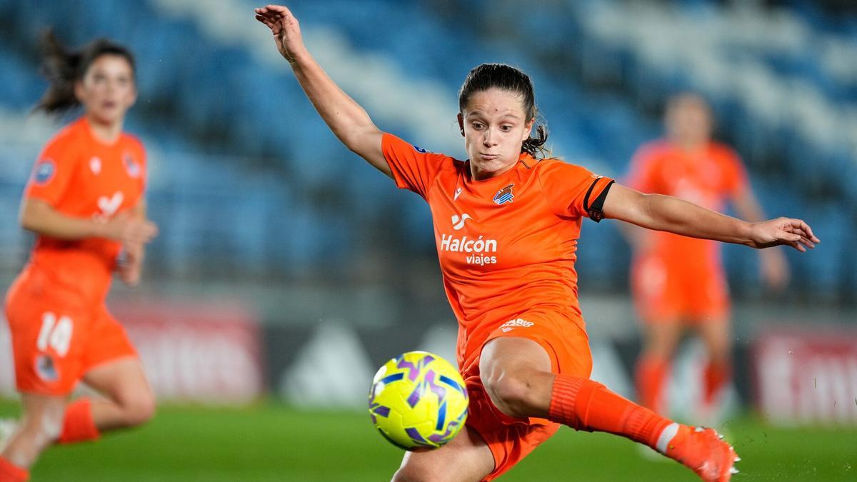 Aiara Agirrezabala, durante el choque ante el Real Madrid.