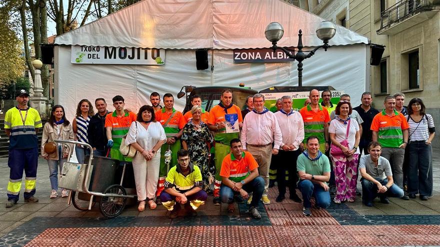 Homenaje a los servicios de limpieza de Bilbao por Aste Nagusia