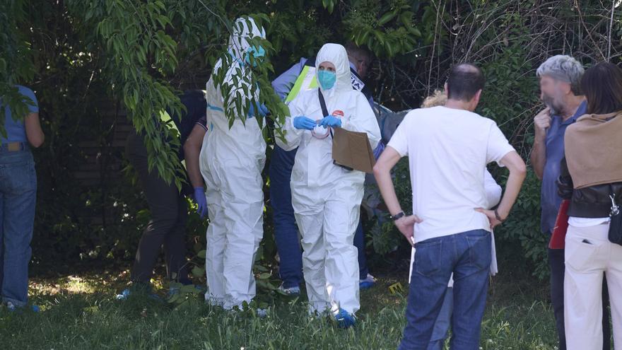 Fotos del lugar del hallazgo de un hombre muerto con una cuchillada en Pamplona