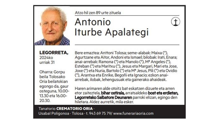 Antonio Iturbe Apalategi