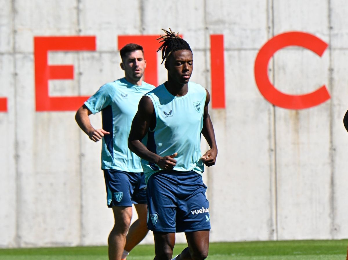 Entrenamiento del Athletic tras el partido ante el Borussia