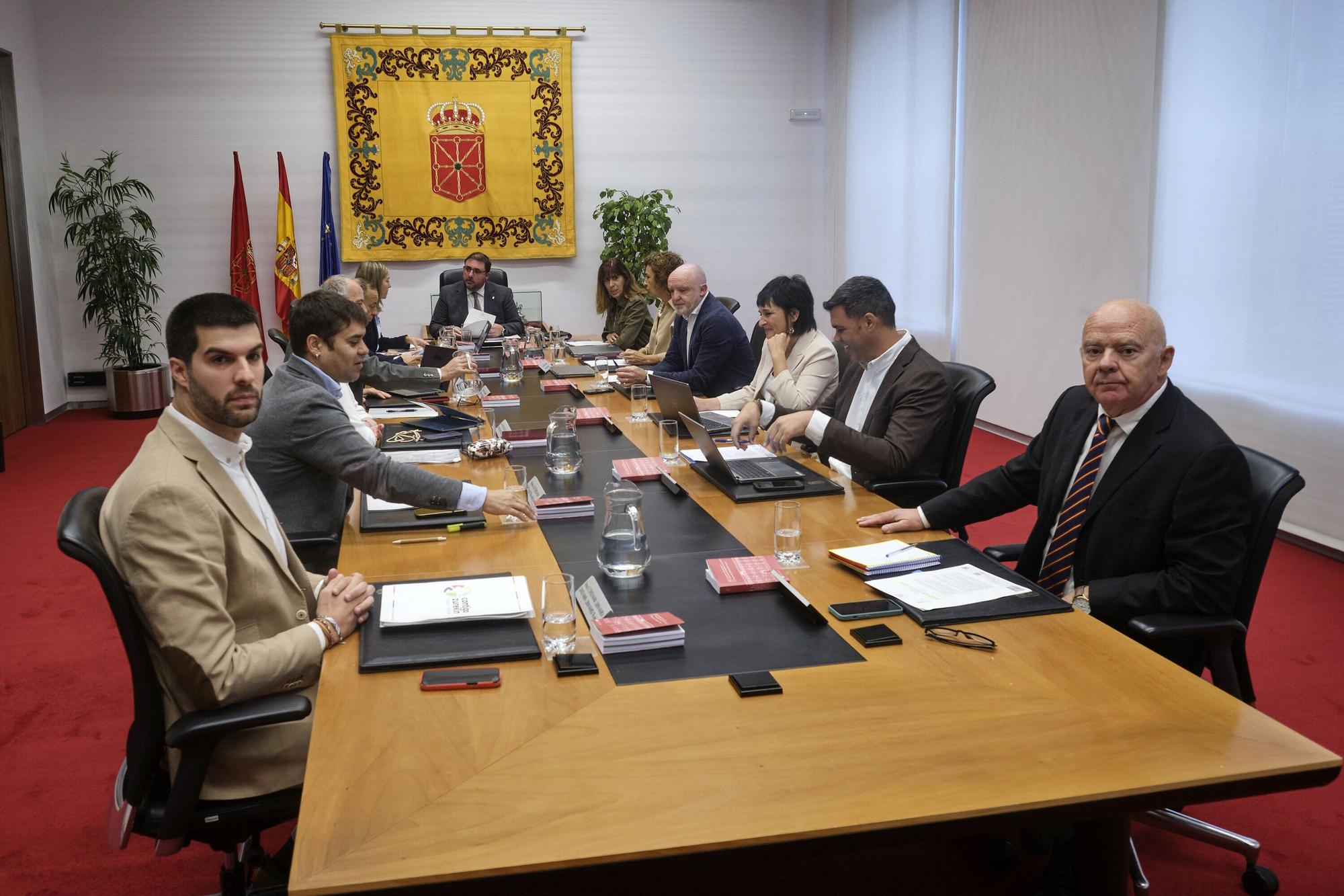 Mesa de Junta y Portavoces del Gobierno de Navarra este lunes 22 de septiembre