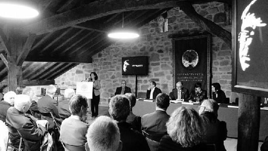 Acto de inauguración, ayer, en el caserío Tolare de Donostia.