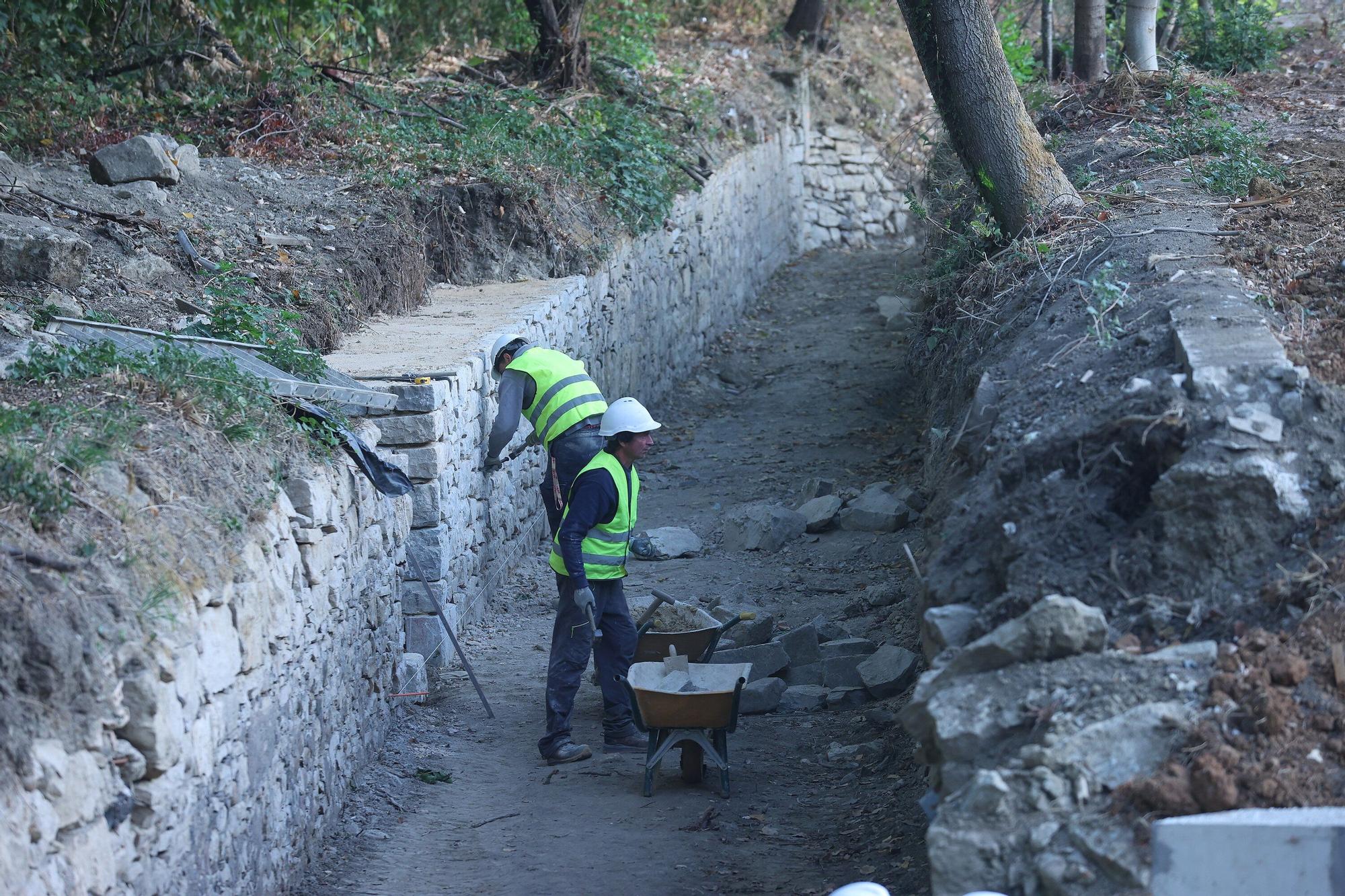 La reserva fluvial del molino de Ilundáin toma forma con la limpieza del canal y los movimientos de tierra