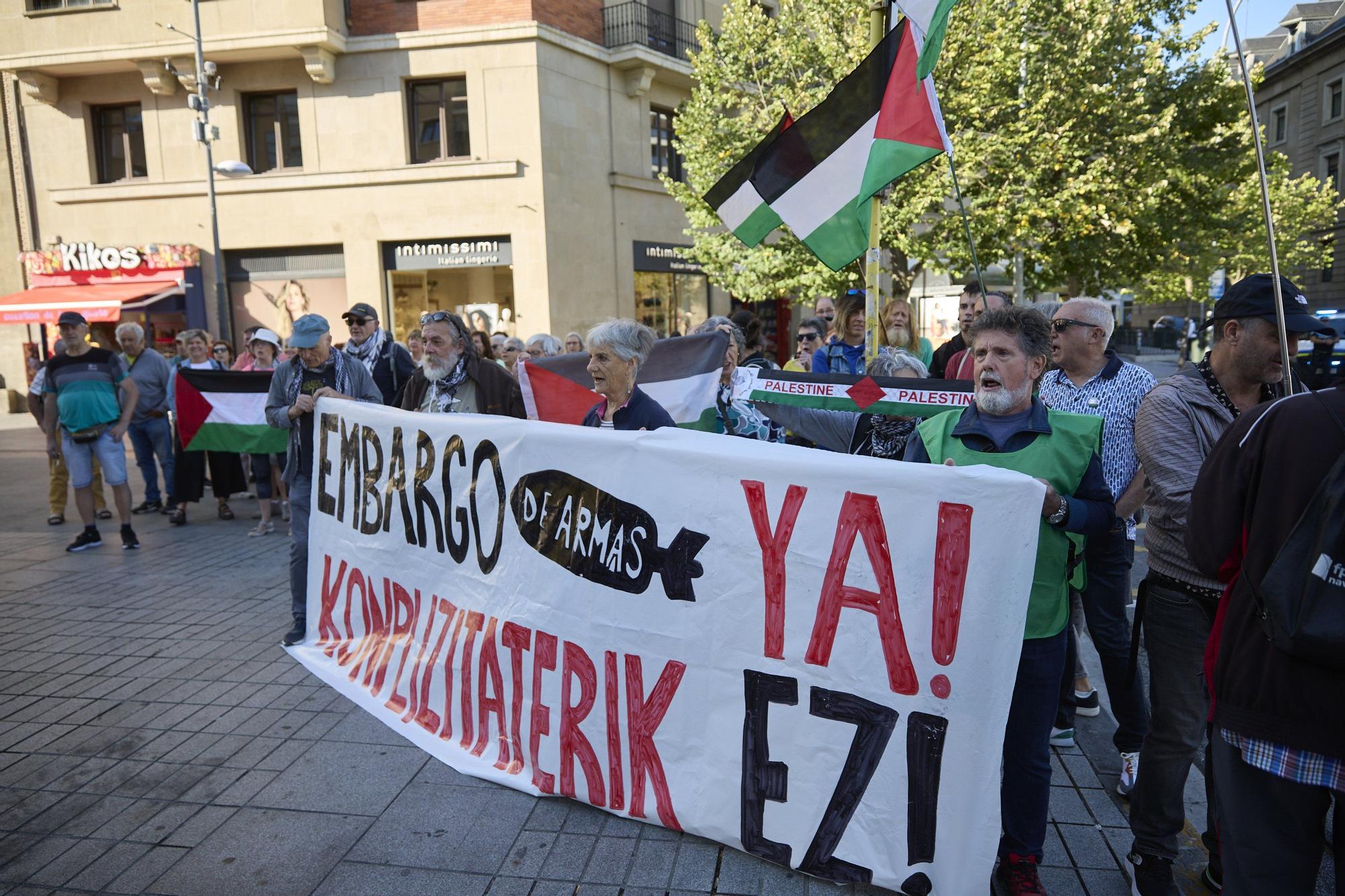 Una concentración reclama en Pamplona medidas "reales" contra Israel