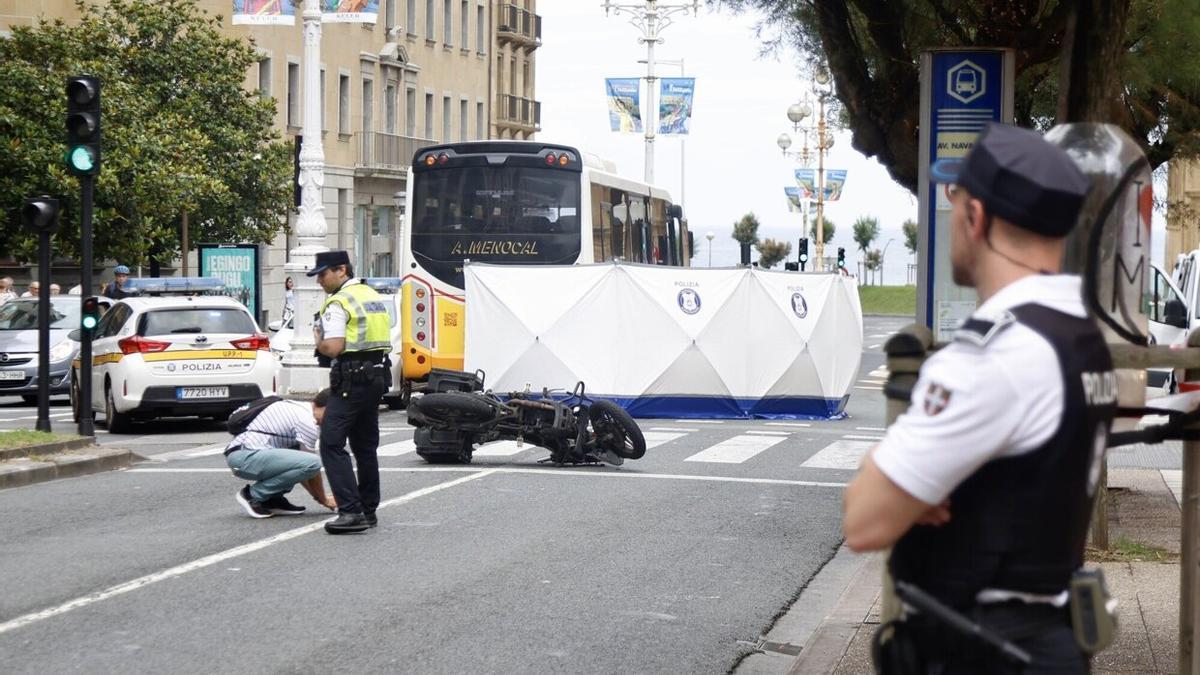 En Donostia han perdido la vida en lo que va de año tres motoristas, el último el pasado 13 de julio.