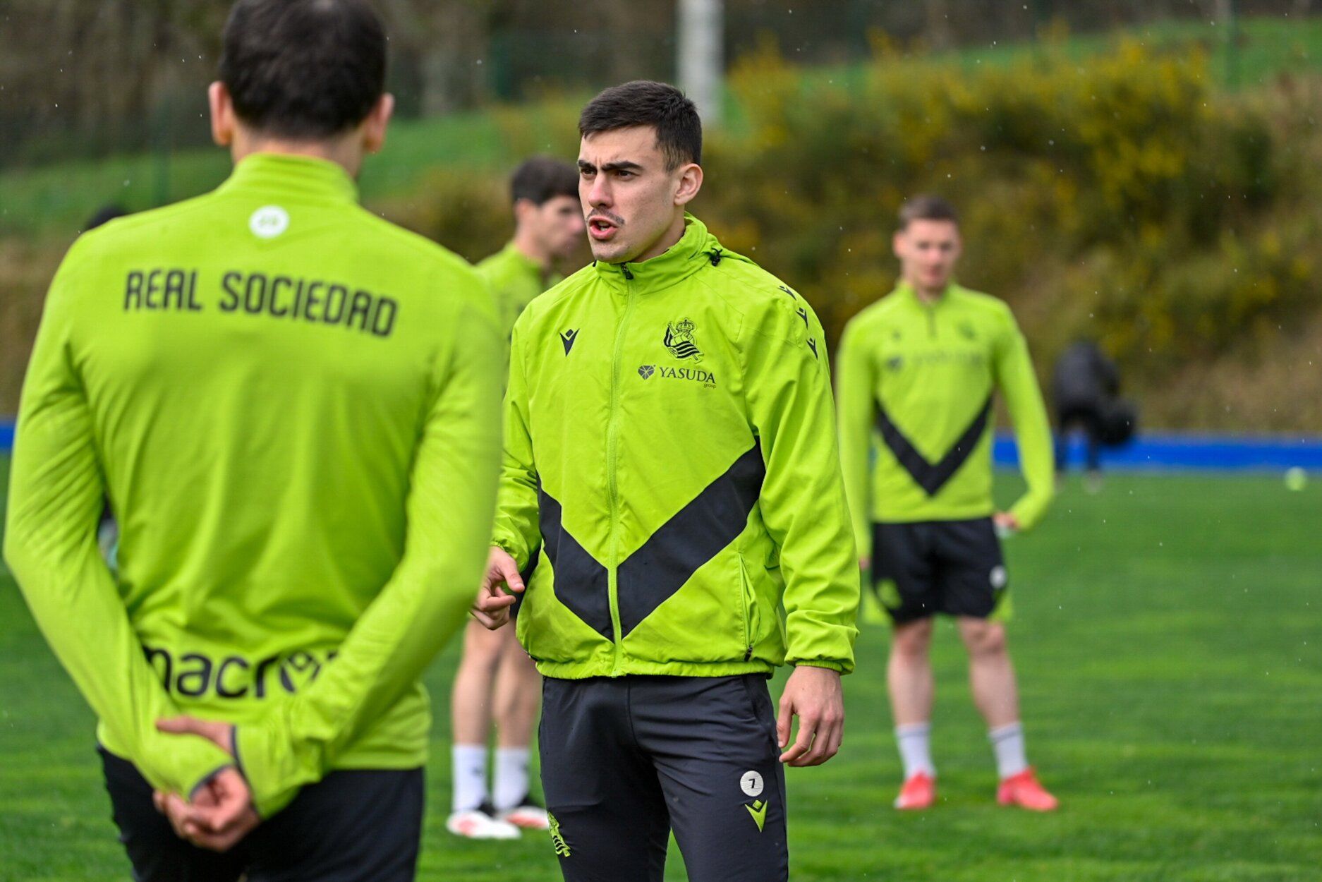Entrenamiento antes de la semifinal en la Real y el Madrid