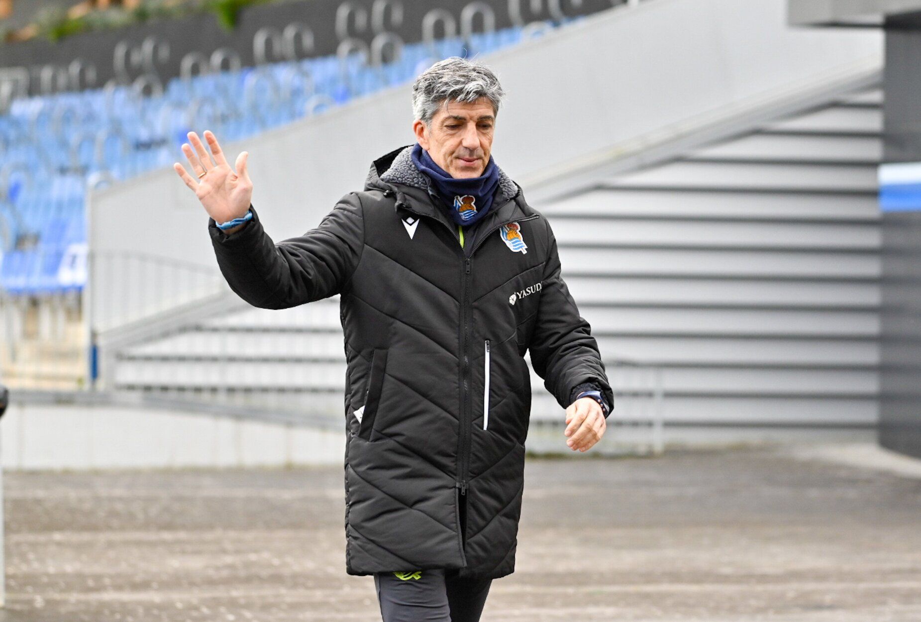 Entrenamiento antes de la semifinal en la Real y el Madrid