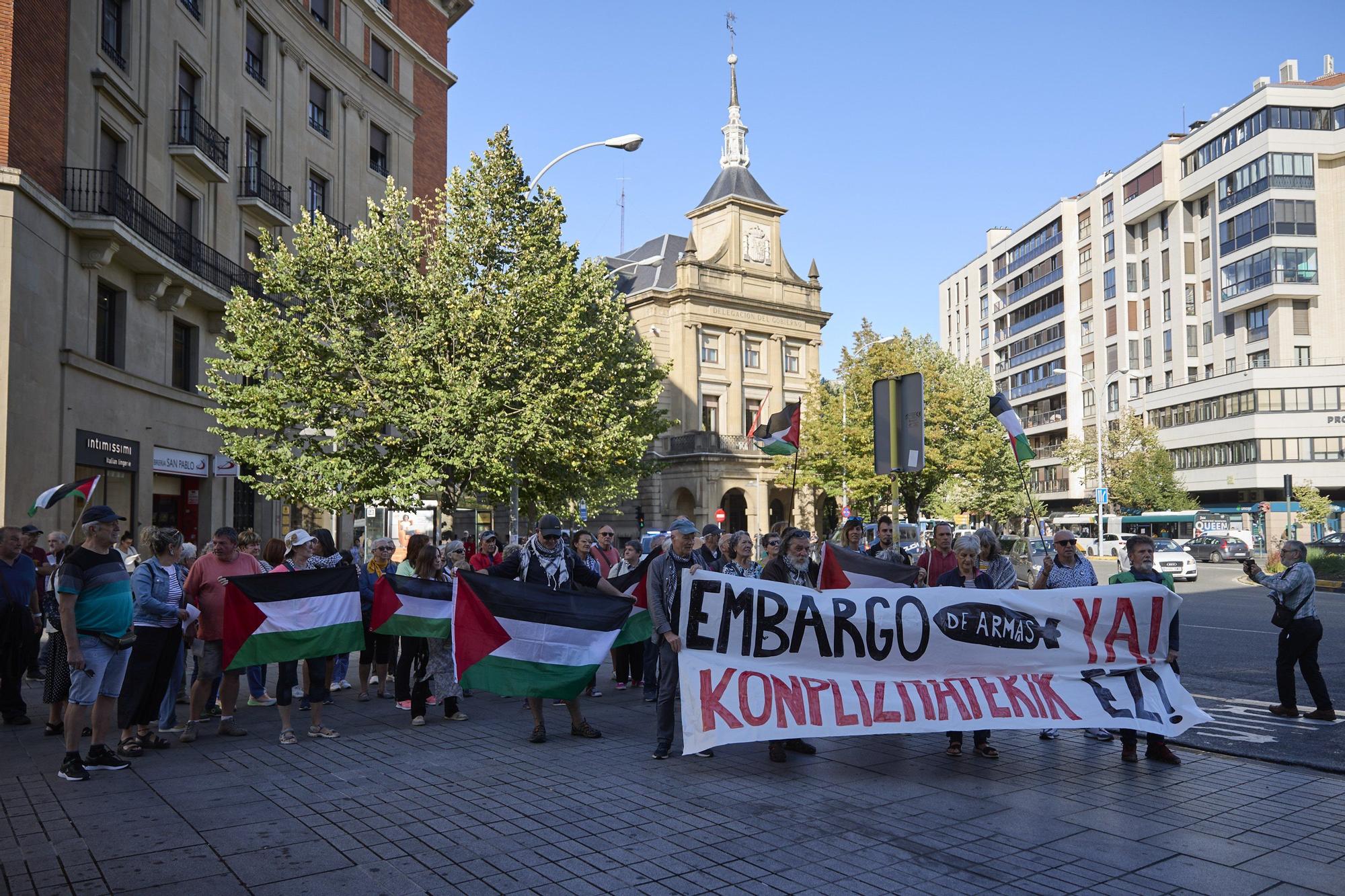 Una concentración reclama en Pamplona medidas &quot;reales&quot; contra Israel