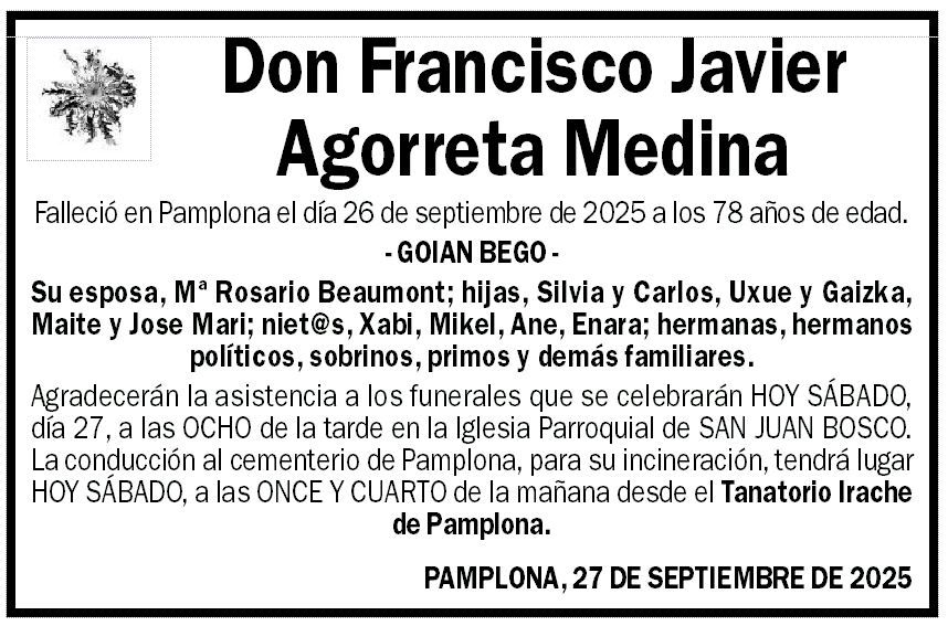 Francisco Javier Agorreta Medina