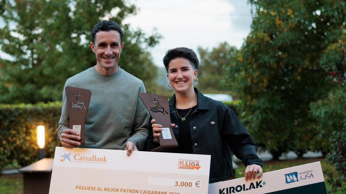 Amunarriz y Garmendia, con los premios a mejor patrón y patrona de la temporada 2025