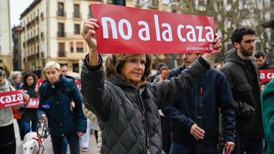 Una manifestación pide el fin de la caza en Donostia