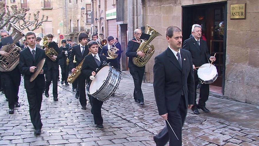 La Tafallesa, en la procesión del día de San Sebastián.