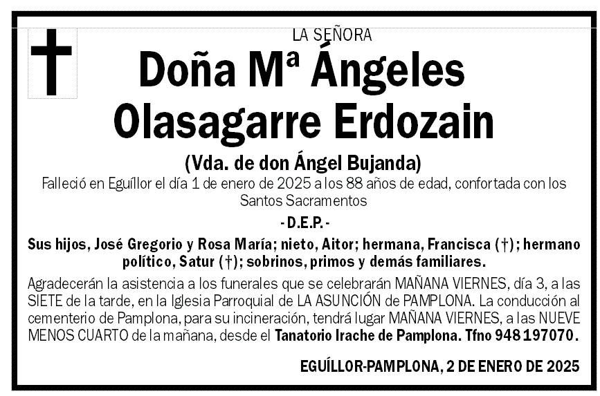 Mª Ángeles Olasagarre Erdozain