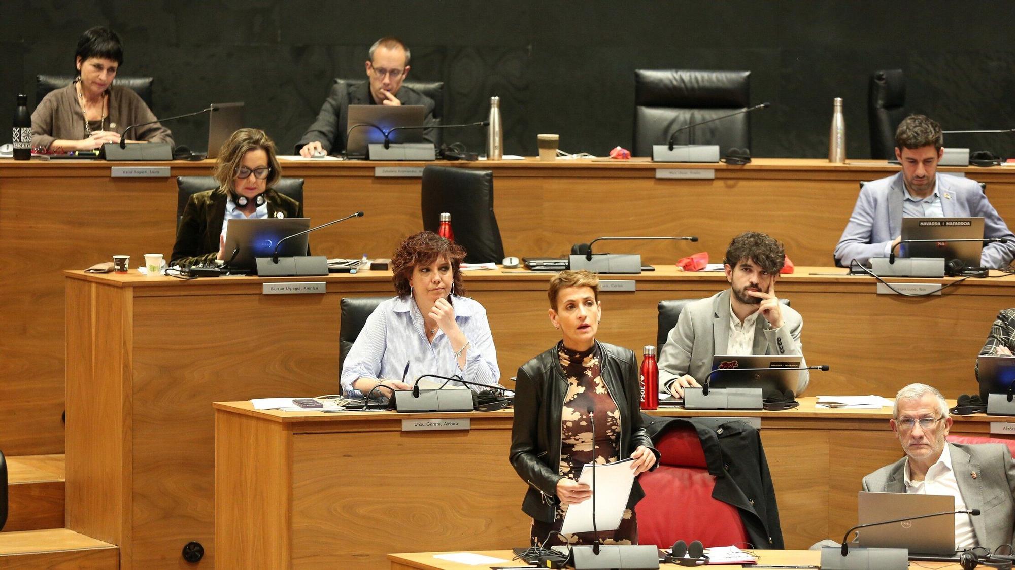Reunión del pleno del Parlamento de Navarra