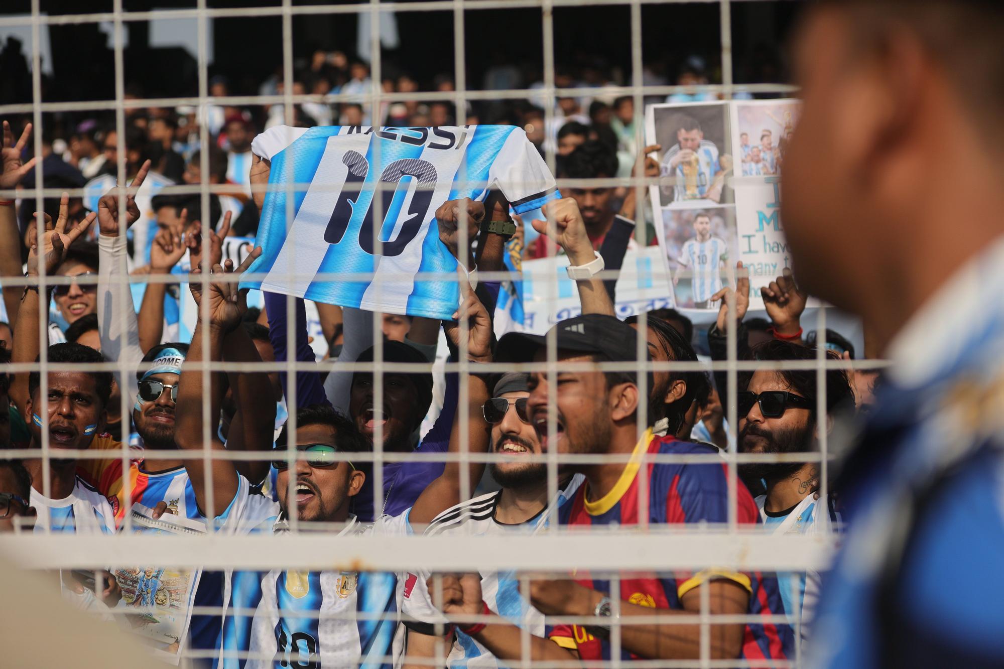 Imágenes de la visita de Messi a India