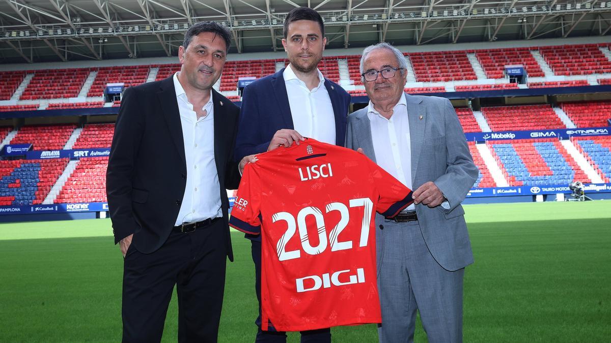 Lisci y Sabalza, el día de la presentación del italiano.