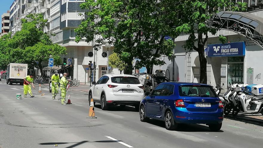 Nuevas afecciones al tráfico por las obras del bicicarril de Avenida Gasteiz
