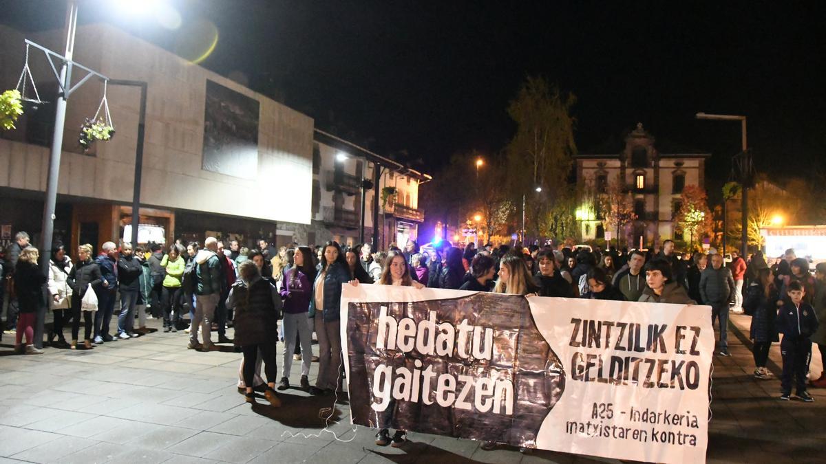 Concentración del año pasado en Elizondo con motivo del 25 N