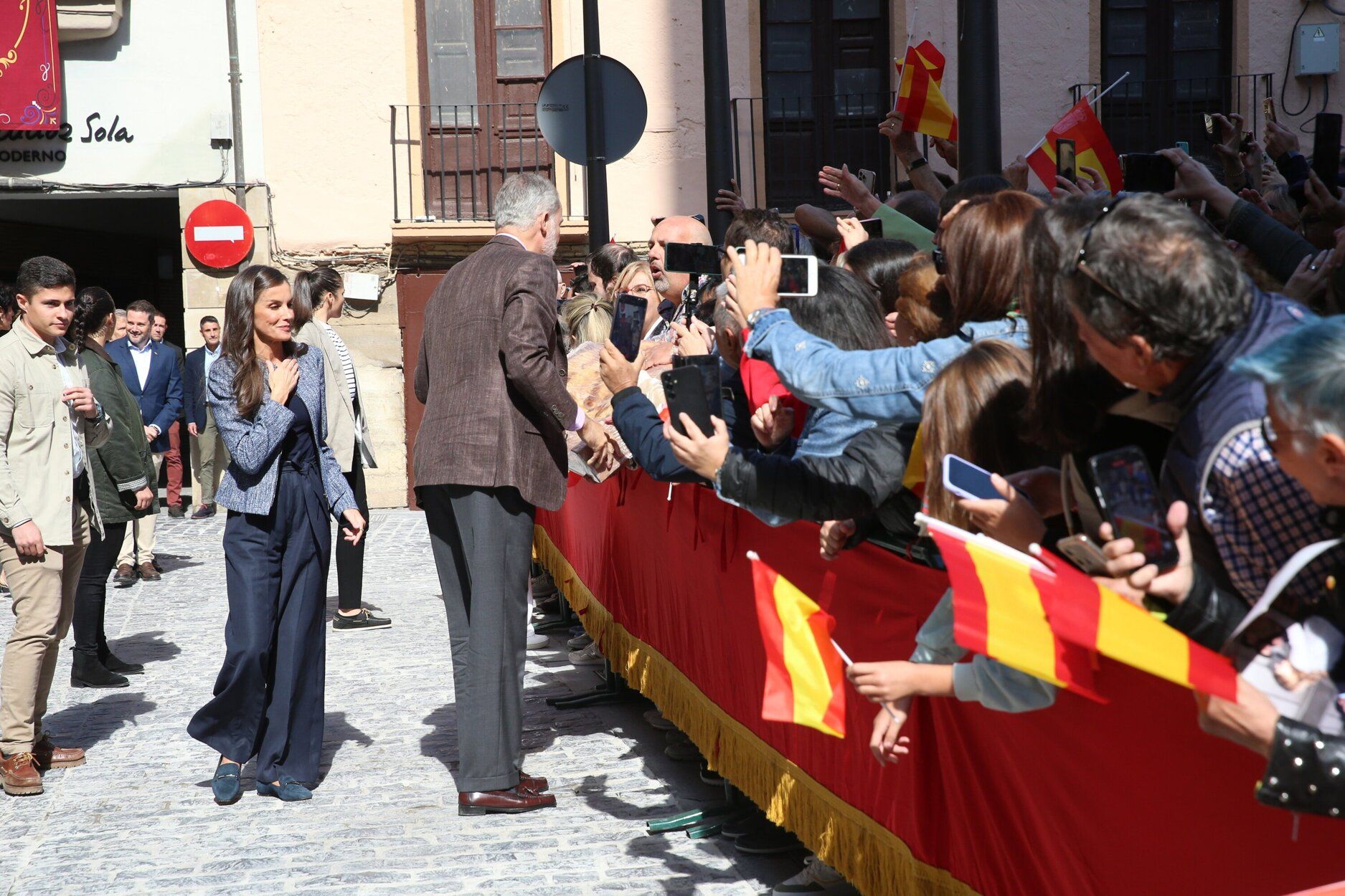 Fotos de la visita de los Reyes a Olite
