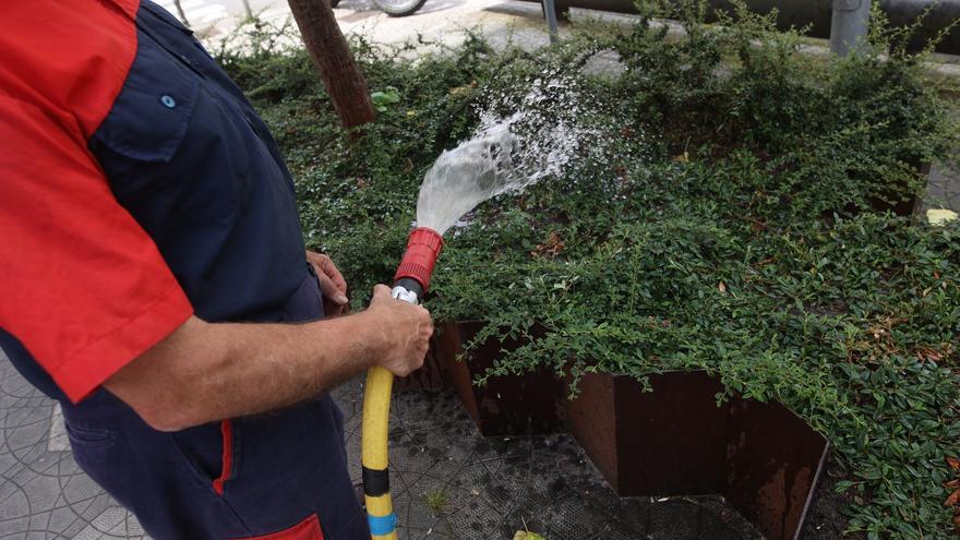 La depuradora de Galindo ya reutiliza parte del excedente del agua para riego y limpieza de sus instalaciones