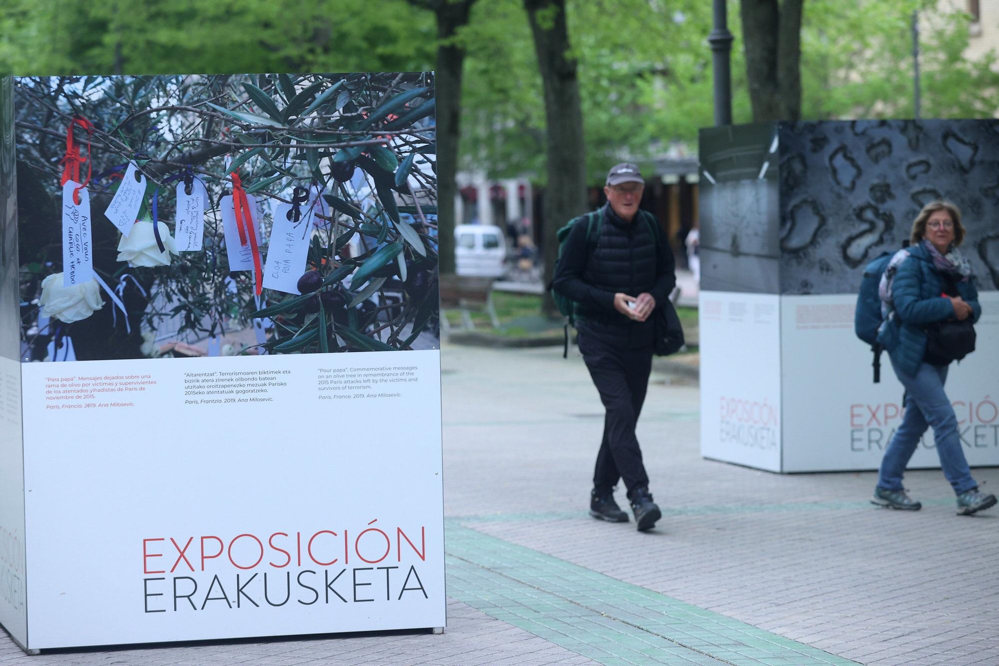 Exposición en Pamplona sobre los homenajes ciudadanos espontáneos a las víctimas de terrorismo en el mundo