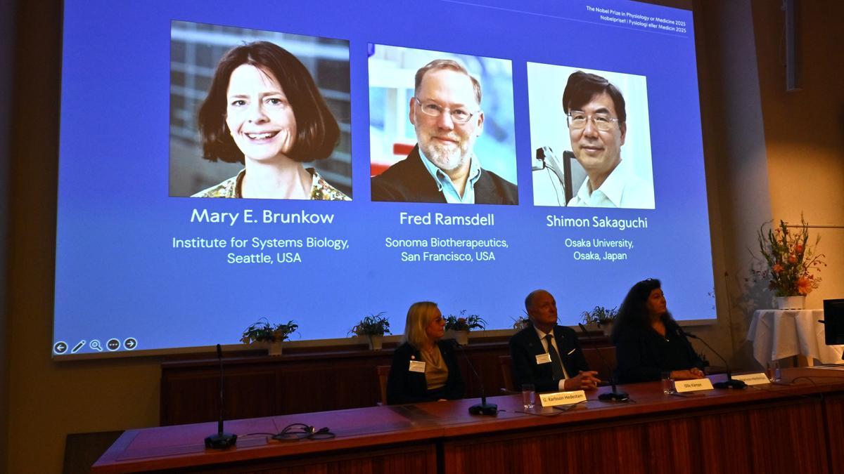 Imagen del anuncio del Nobel de Fisiología y Medicina.