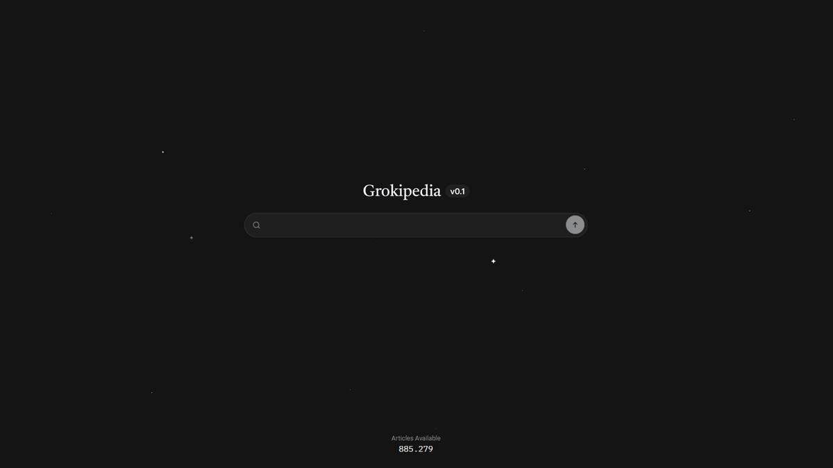 Aspecto de la Grokipedia. Aspecto de la Grokipedia.