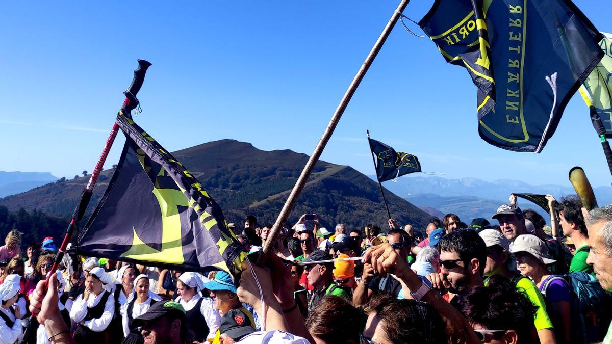 Movilización durante el Día de los Montes Bocineros 2023 en Kolitza.
