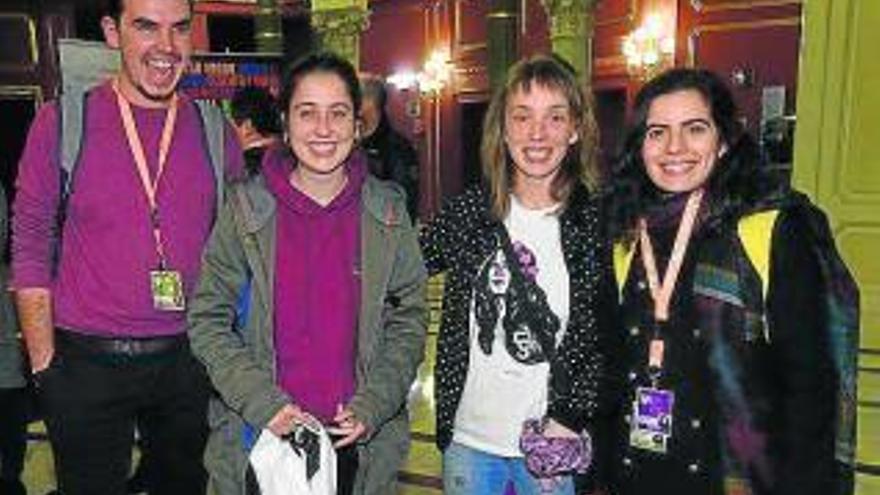 Ager Mendieta, Itxaso Molinuevo, Vania San Martín y Ane Inés Landeta.