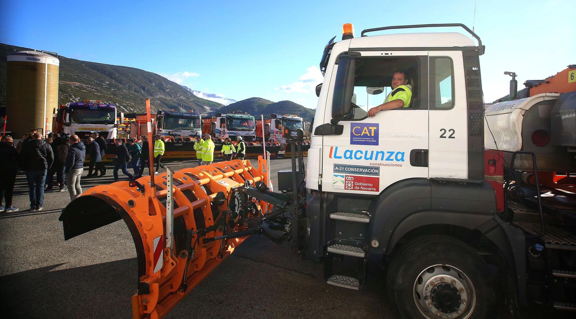 El Centro de Conservación de Carreteras de Liédena, preparado para el invierno en Navarra