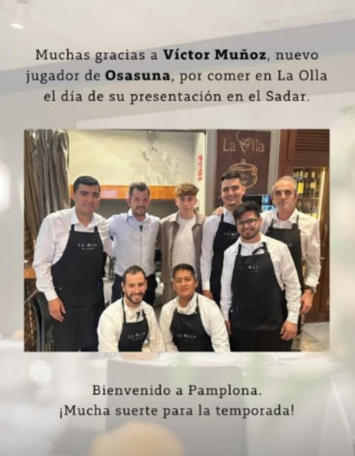 El restaurante de Pamplona donde Víctor Muñoz ha celebrado su fichaje por Osasuna